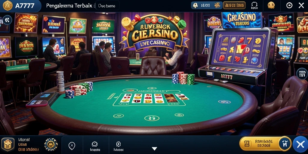Tampilan gameplay A7777 yang mendebarkan dalam Live Casino.
