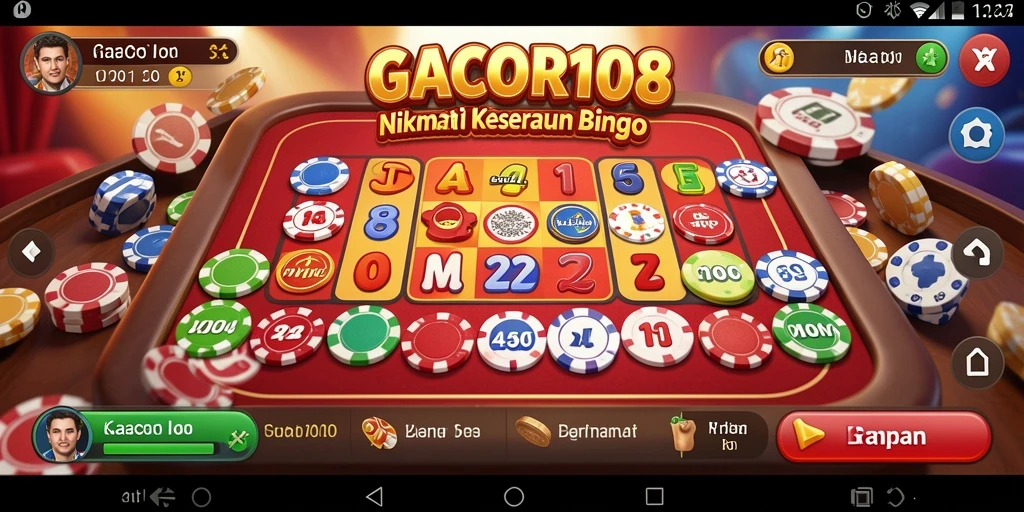 Tampilan utama gameplay Bingo GACOR108 yang seru.