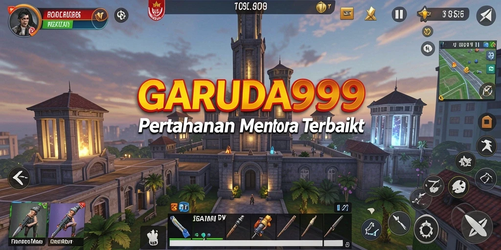 Tampilan gameplay menarik dari GARUDA999 dalam pertahanan menara.