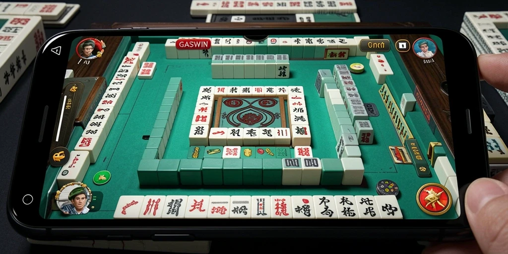 Screenshot gameplay GASWIN menampilkan suasana bermain Mahjong yang seru dan menarik.