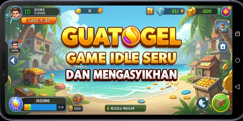 Tampilan gameplay GUATOGEL yang sederhana dan menarik.