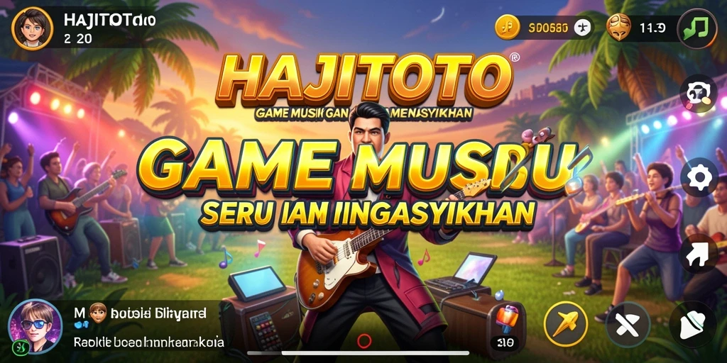 Tangkapan layar menunjukkan gameplay seru HAJITOTO dengan berbagai pilihan lagu.