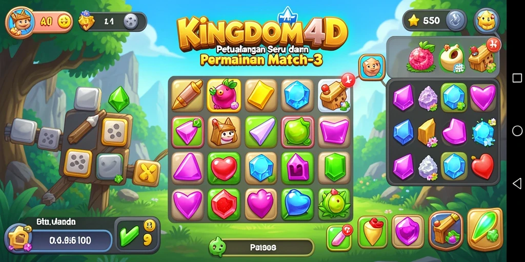 Tampilan gameplay KINGDOM4D yang seru dan penuh warna.