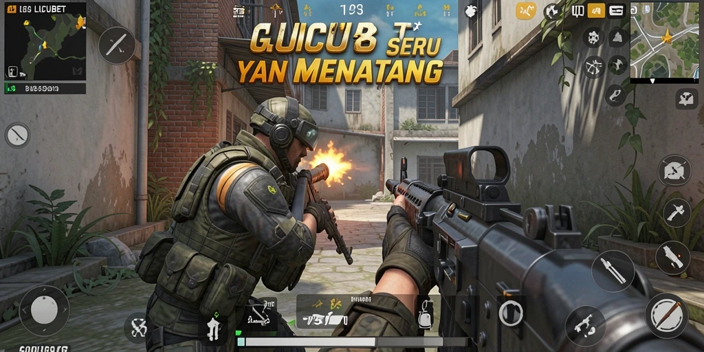 Gameplay seru LUCUBET dengan aksi tembak-menembak yang menegangkan.