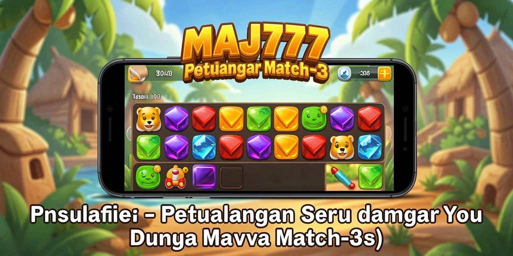 Tampilan gameplay seru dalam game Match-3 MAJ777.