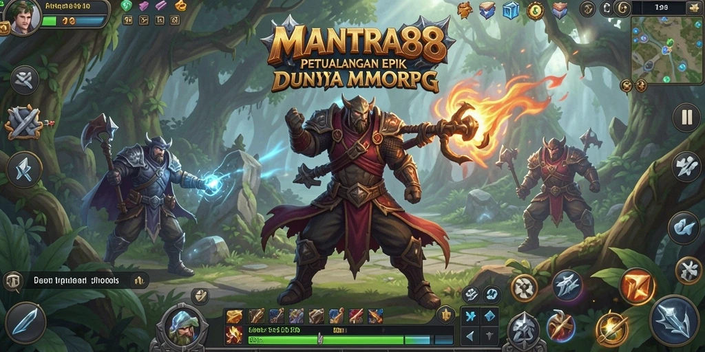 Tampilan gameplay seru di dunia fantasi MANTRA88.