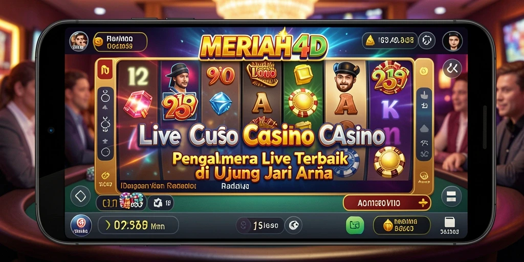 Tampilan menarik dari gameplay Live Casino MERIAH4D yang mendebarkan.