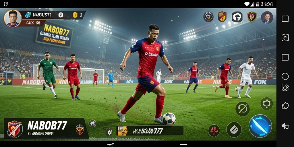 Screenshot tampilan gameplay NABOB77 dengan aksi olahraga yang dinamis.