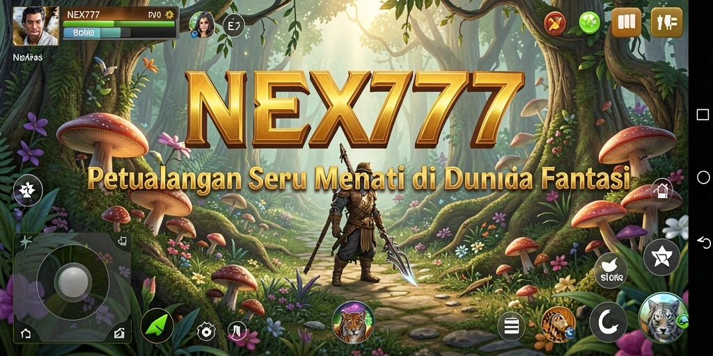 Screenshot gameplay NEX777 yang menampilkan petualangan seru di dunia fantasi.
