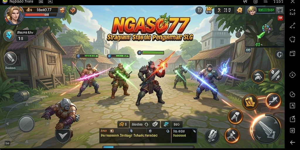 Tampilan dinamis gameplay SLG yang menantang.