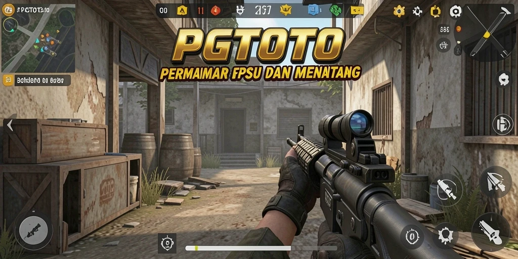 Screenshot gameplay PGTOTO, menunjukkan aksi tembak-menembak yang seru.