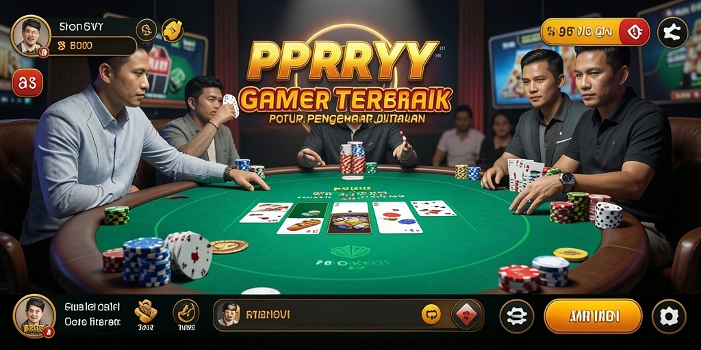 Tampilan gameplay seru dalam aplikasi Poker PPRRYY.