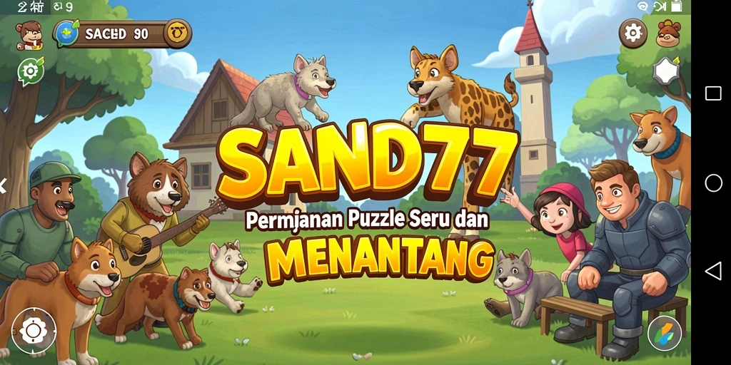 Tampilan gameplay SAND77 dengan berbagai tantangan puzzle.