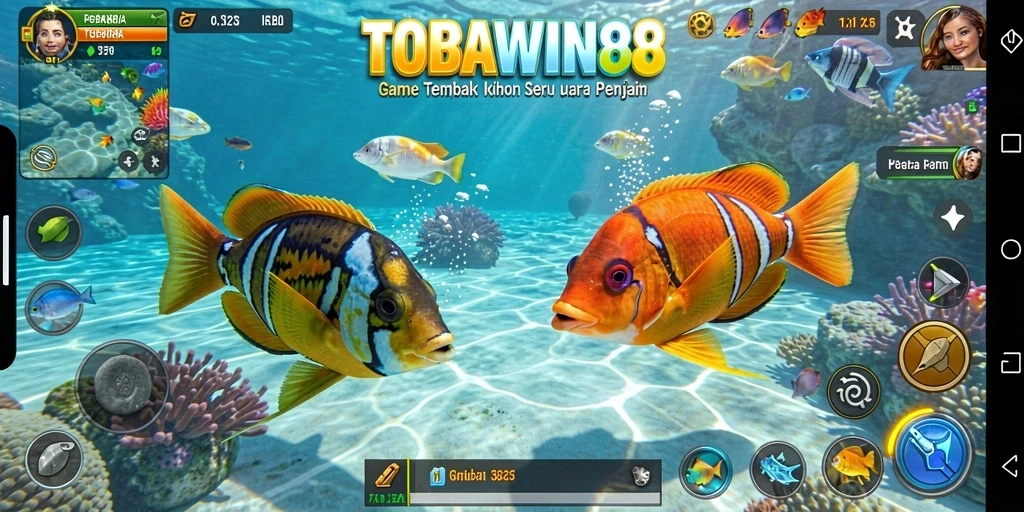 Gameplay TOBAWIN88 yang seru dengan grafis ikan yang menawan.