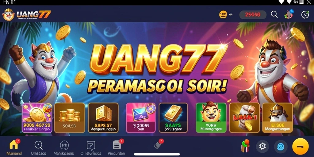 Tampilan gameplay UANG77 yang menarik dan mendebarkan.