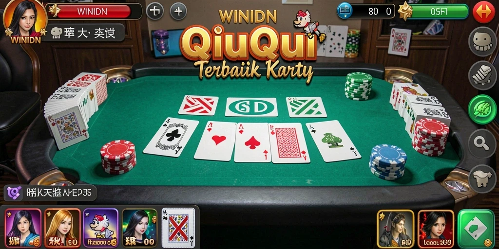Gameplay seru QiuQiu di aplikasi WINIDN.