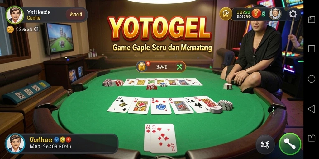 Tampilan antarmuka menarik YOTOGEL saat permainan Gaple.