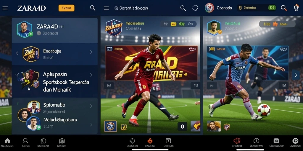 Tampilan menarik dari game Sportsbook ZARA4D dengan pilihan taruhan lengkap.